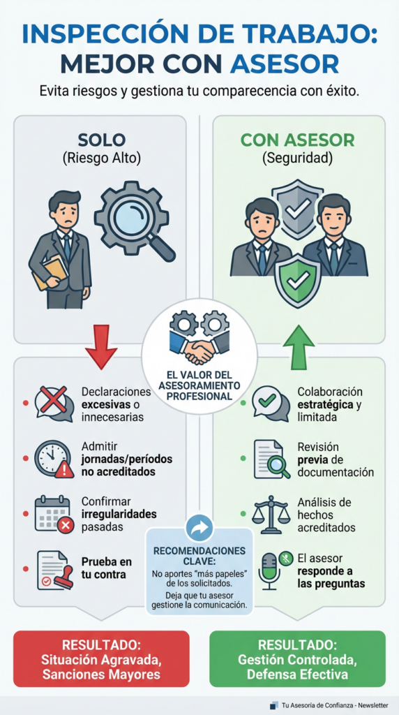 Inspección de Trabajo: mejor con asesor