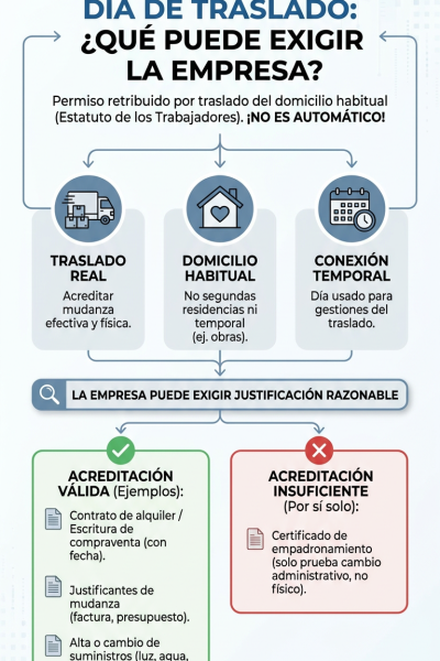 Día de traslado: ¿qué puede exigir la empresa?