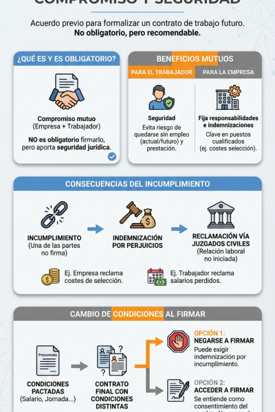 Firma de un precontrato (Infografía)